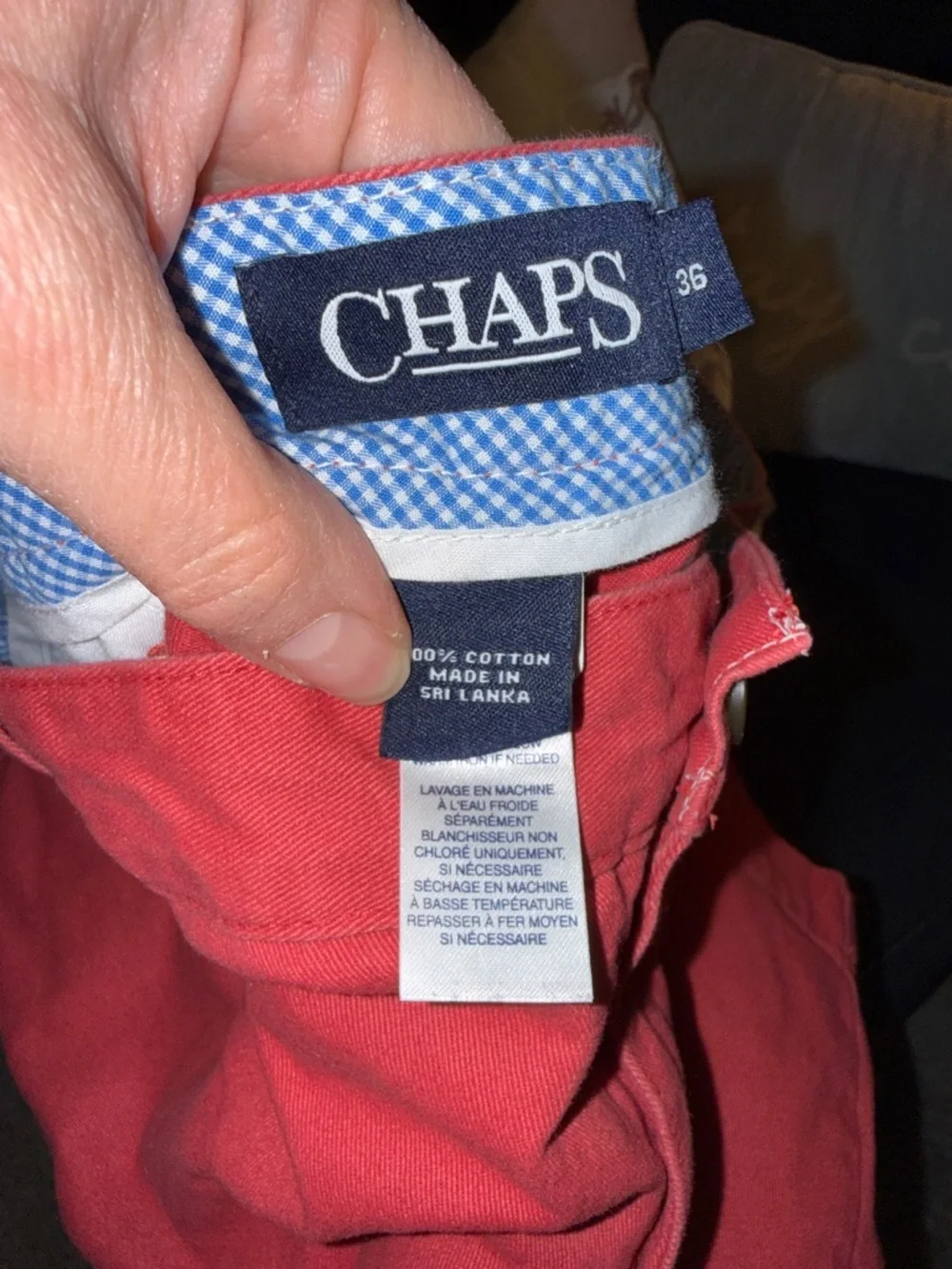 Chaps Red Flat Front Men's Shorts preppy golf casual colorful men’s 36 GUC